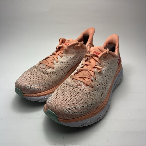 Hoka One One Peach and Gray Athletic Shoes - Picture 4 of 15